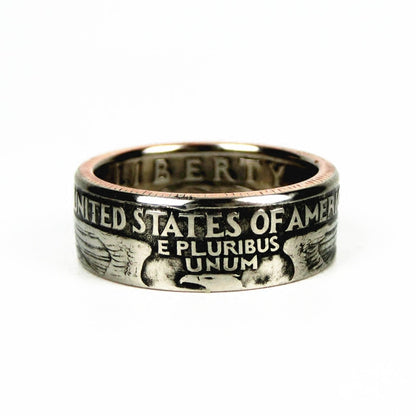 “American Quarter Coin Ring” | Handmade Vintage U.S. Coin Band