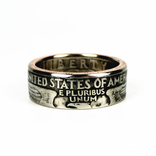 “American Quarter Coin Ring” | Handmade Vintage U.S. Coin Band