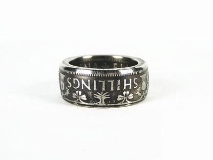“Queen’s Shilling Ring” | Vintage British 2 Shillings Handmade Coin Band