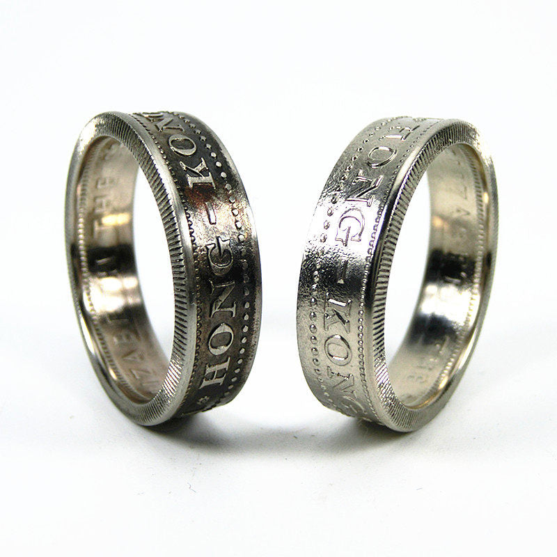 “Colonial Hong Kong 50¢ Coin Ring” | British Era Vintage Handmade Band