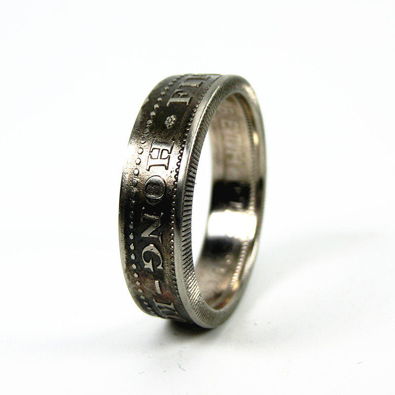 “Colonial Hong Kong 50¢ Coin Ring” | British Era Vintage Handmade Band