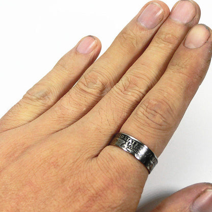 “American Quarter Coin Ring” | Handmade Vintage U.S. Coin Band