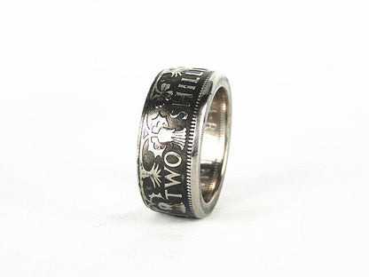“Queen’s Shilling Ring” | Vintage British 2 Shillings Handmade Coin Band
