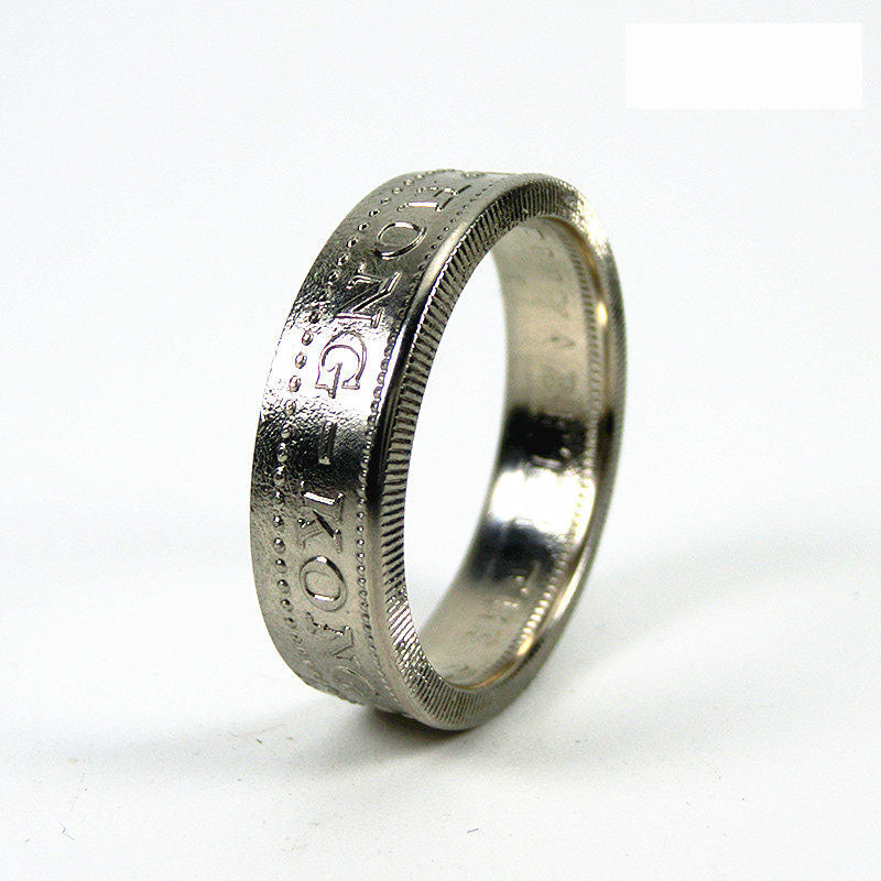 “Colonial Hong Kong 50¢ Coin Ring” | British Era Vintage Handmade Band