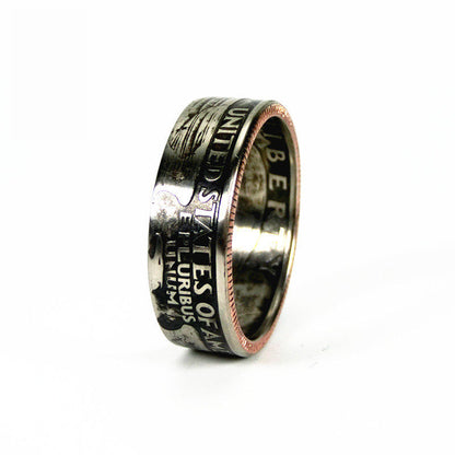 “American Quarter Coin Ring” | Handmade Vintage U.S. Coin Band
