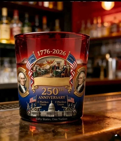 USA 250Th Anniversary Heritage Rock Glass