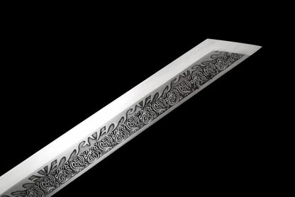 Tang dao,Tactical Sword High Carbon Steel Etching Blade,Alloy Fittings