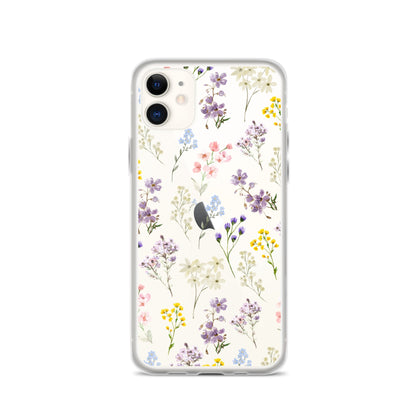 Watercolor Garden Clear iPhone Case