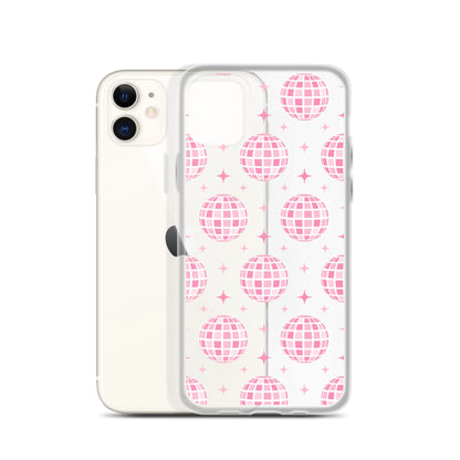 Pink Disco Clear iPhone Case