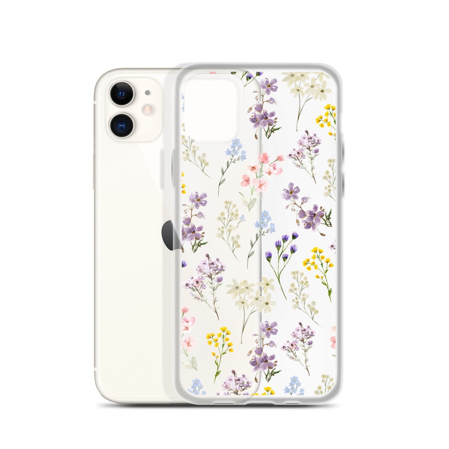 Watercolor Garden Clear iPhone Case