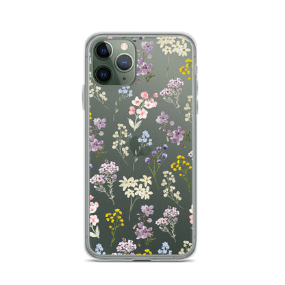 Watercolor Garden Clear iPhone Case