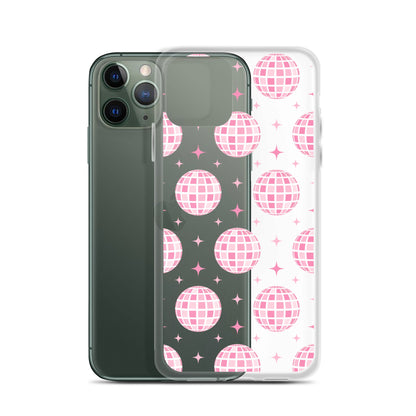 Pink Disco Clear iPhone Case