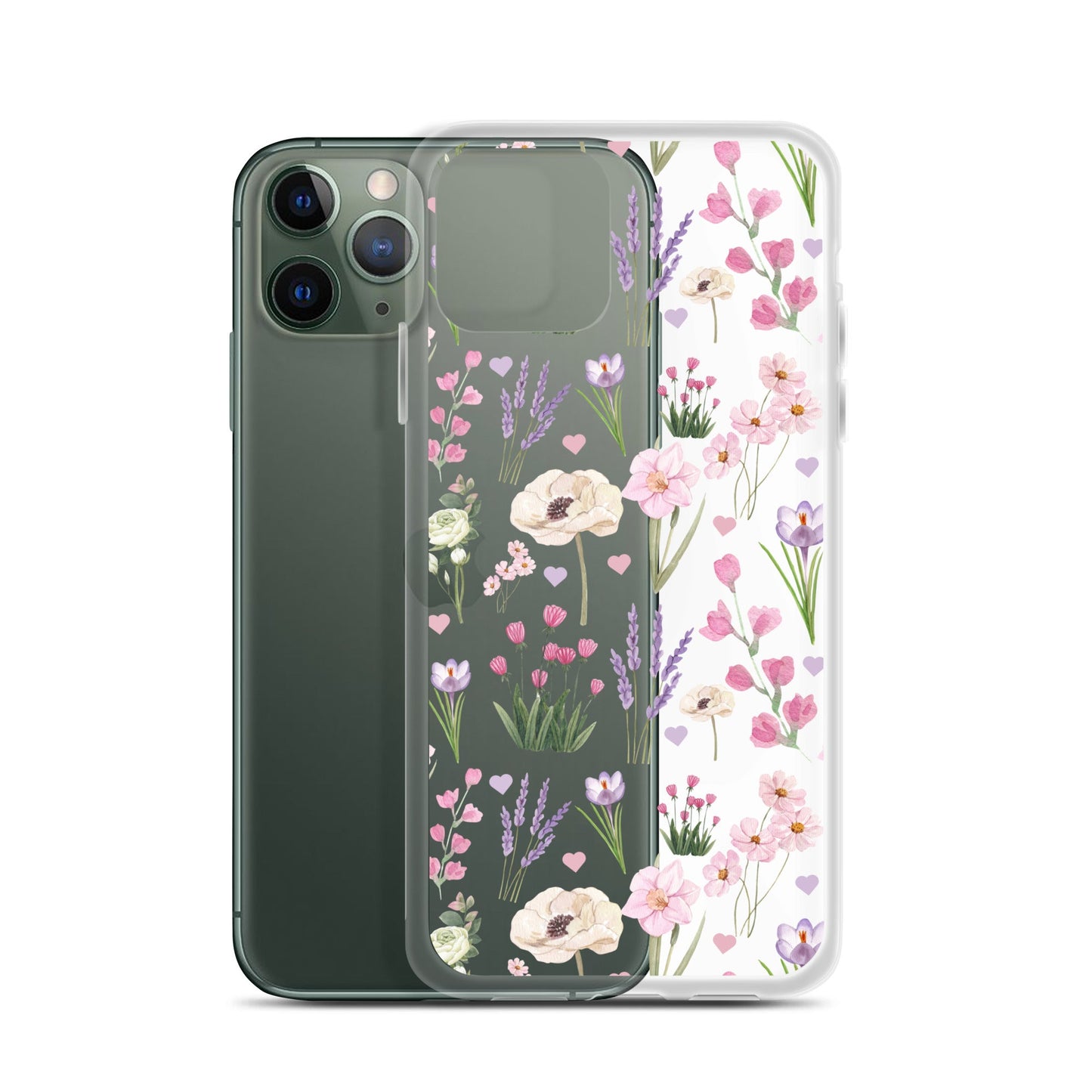 Purple Garden Clear iPhone Case