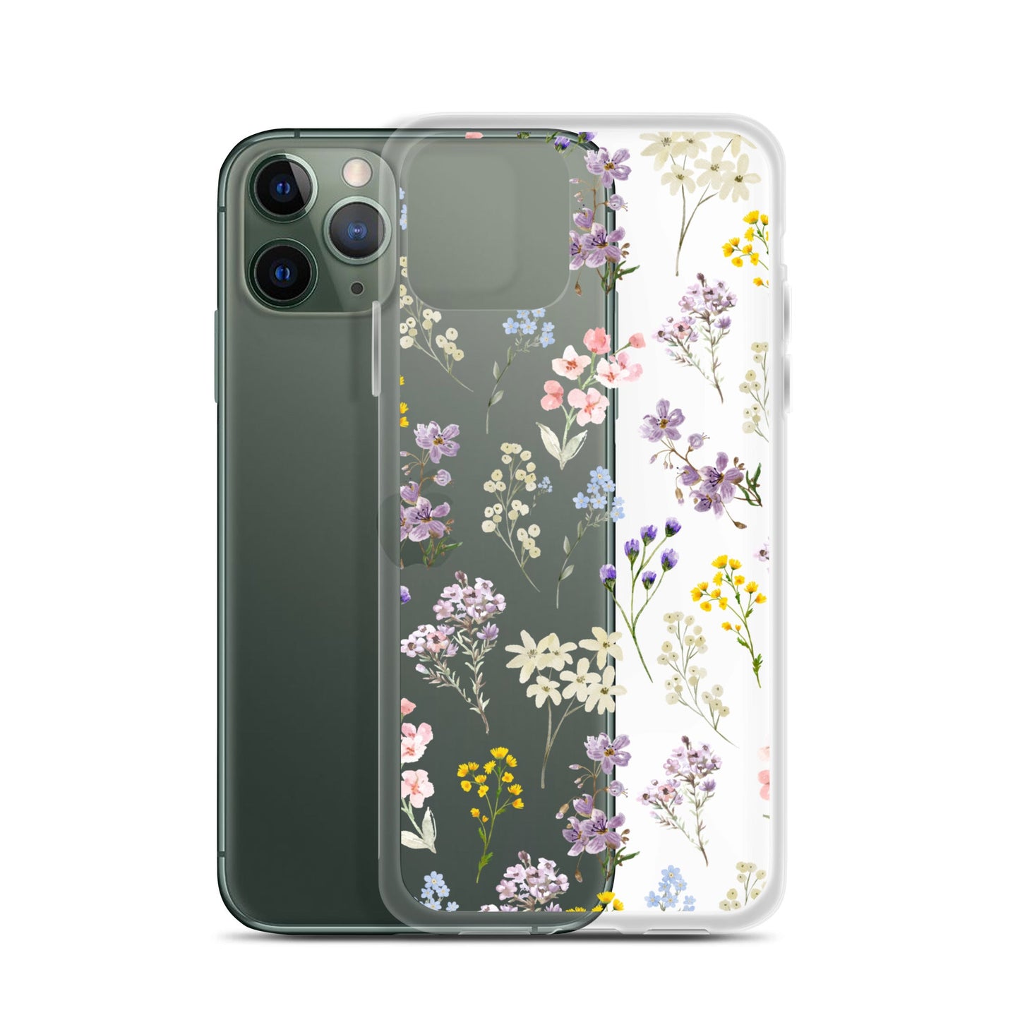 Watercolor Garden Clear iPhone Case