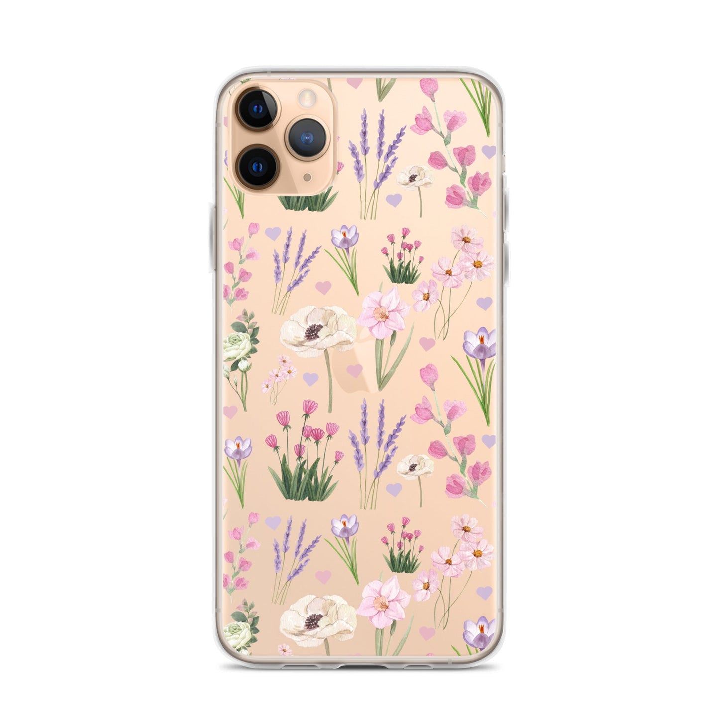 Purple Garden Clear iPhone Case