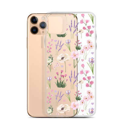 Purple Garden Clear iPhone Case