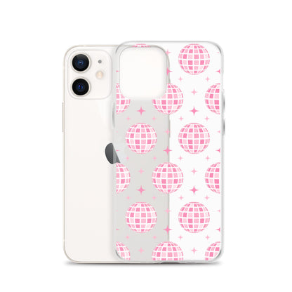Pink Disco Clear iPhone Case