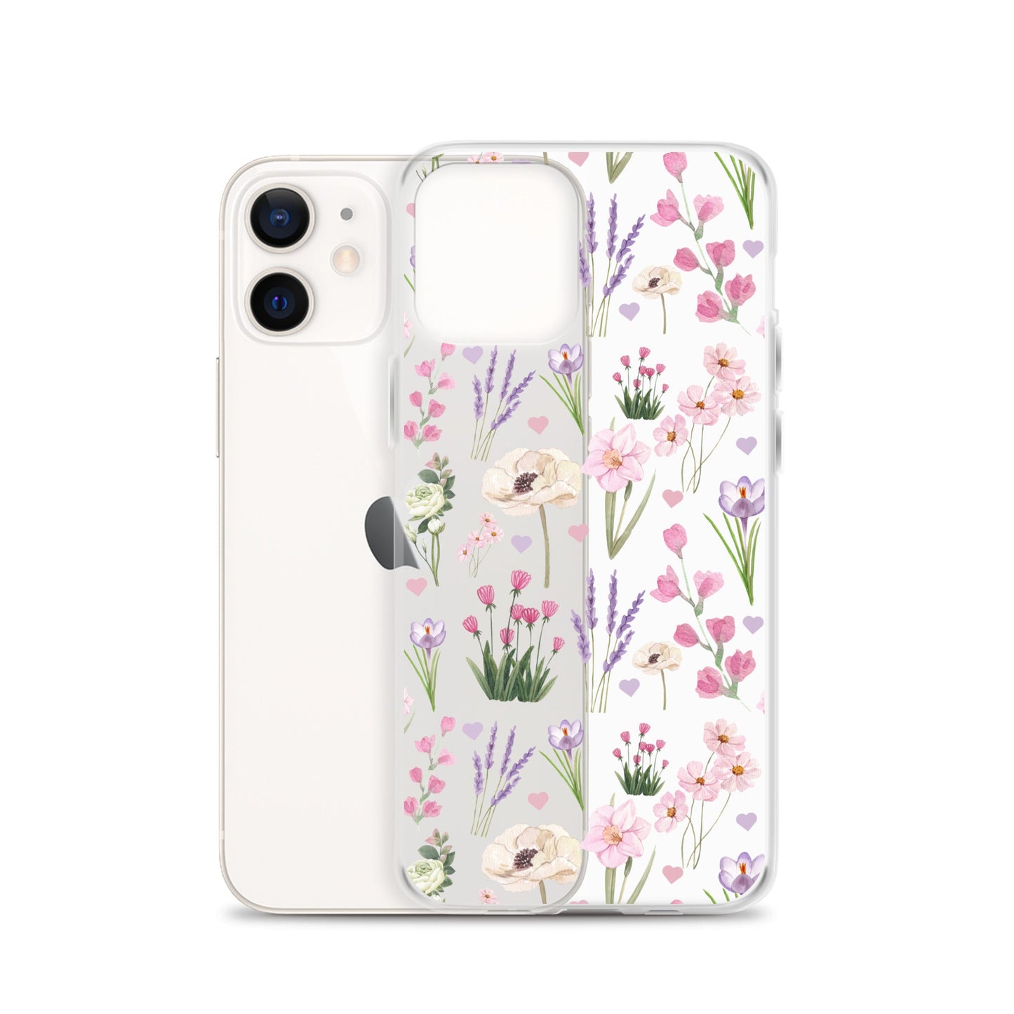 Purple Garden Clear iPhone Case