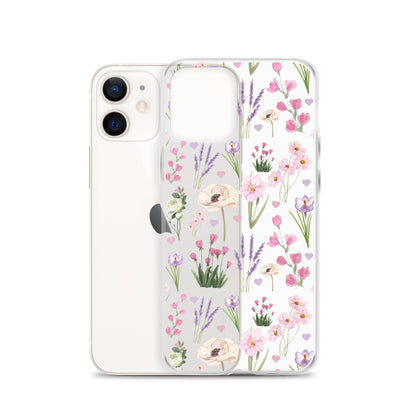 Purple Garden Clear iPhone Case