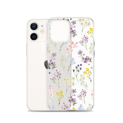 Watercolor Garden Clear iPhone Case