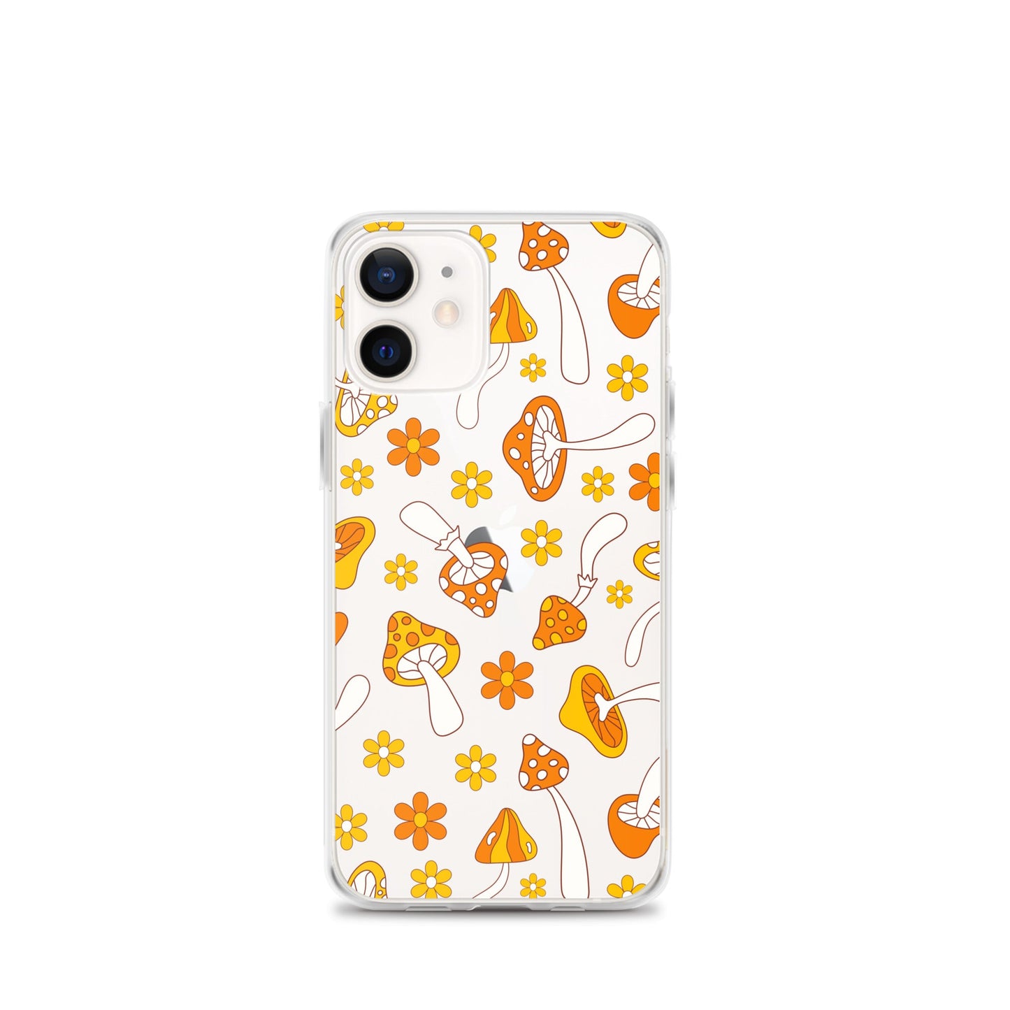 Retro Mushrooms Clear iPhone Case