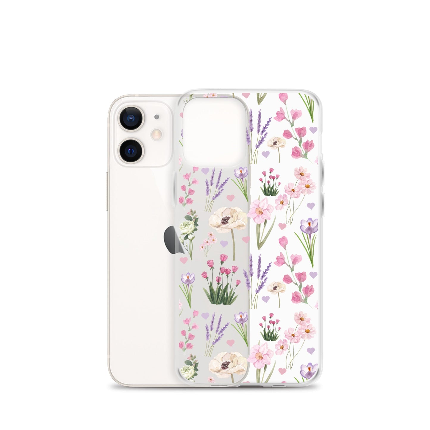 Purple Garden Clear iPhone Case
