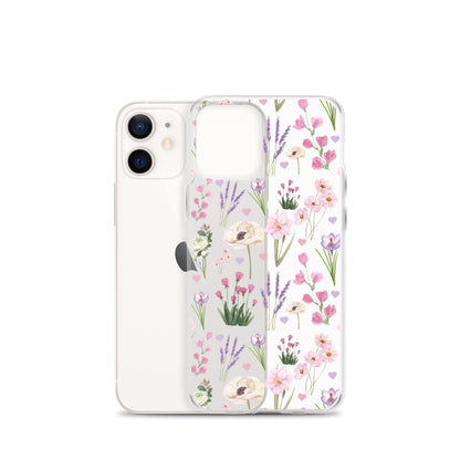 Purple Garden Clear iPhone Case