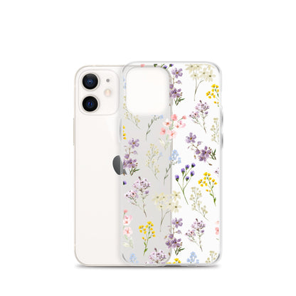 Watercolor Garden Clear iPhone Case