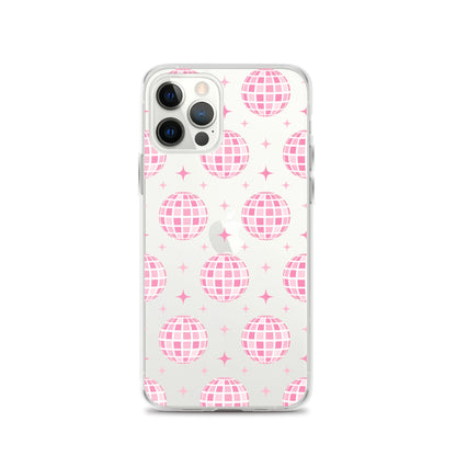 Pink Disco Clear iPhone Case