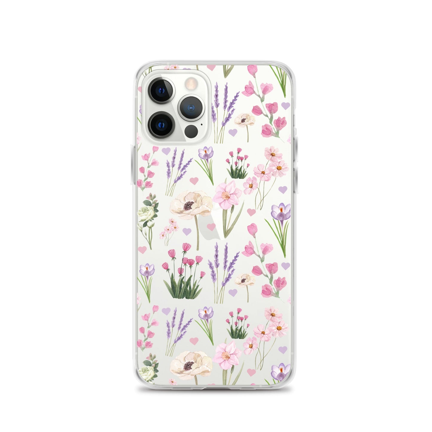 Purple Garden Clear iPhone Case