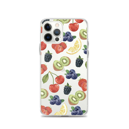 Summer Berries Clear iPhone Case