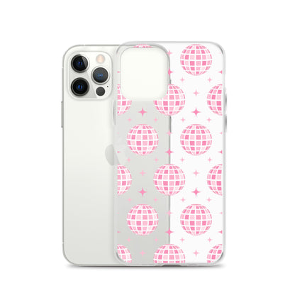 Pink Disco Clear iPhone Case