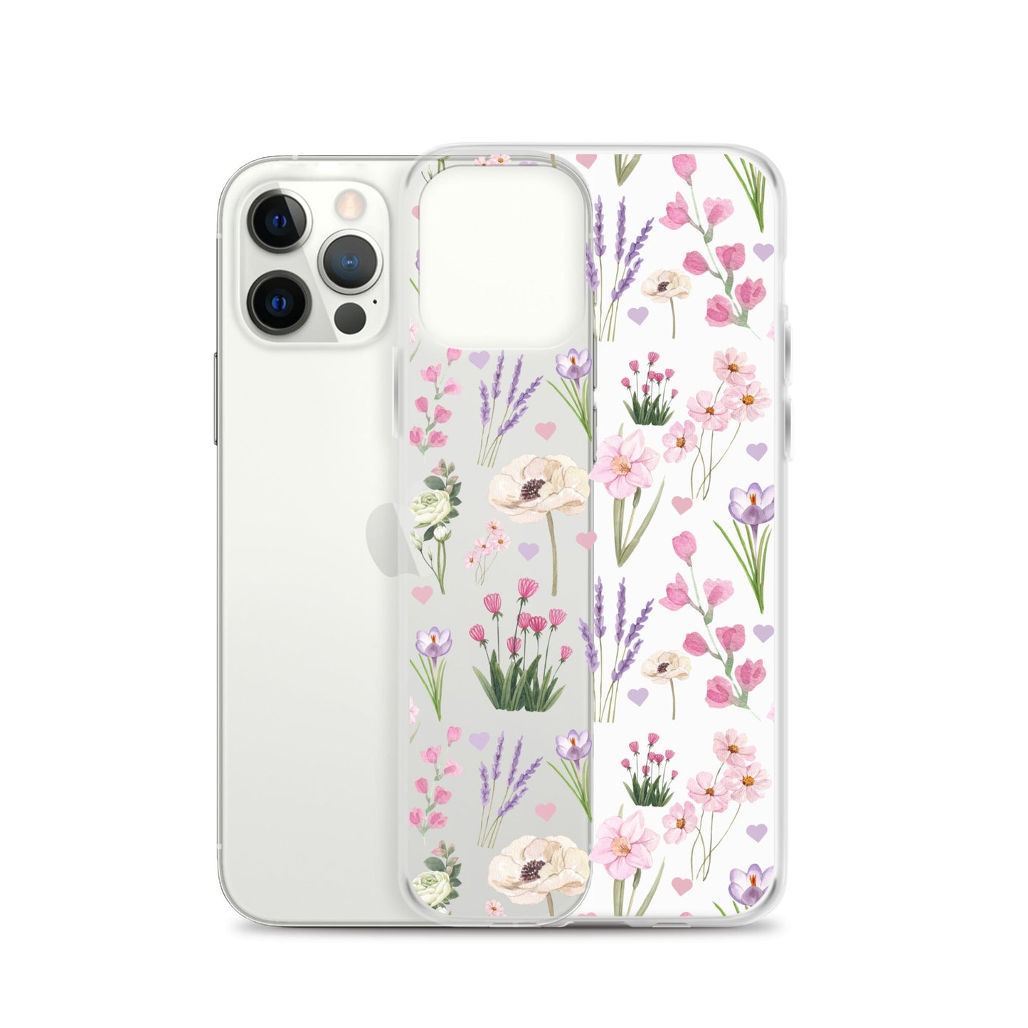 Purple Garden Clear iPhone Case