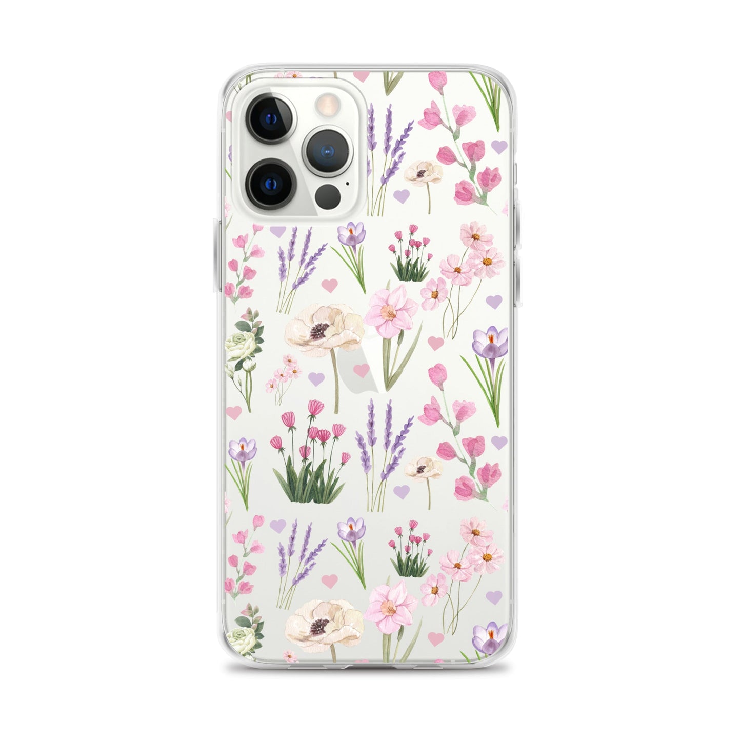 Purple Garden Clear iPhone Case