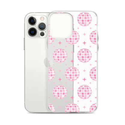 Pink Disco Clear iPhone Case