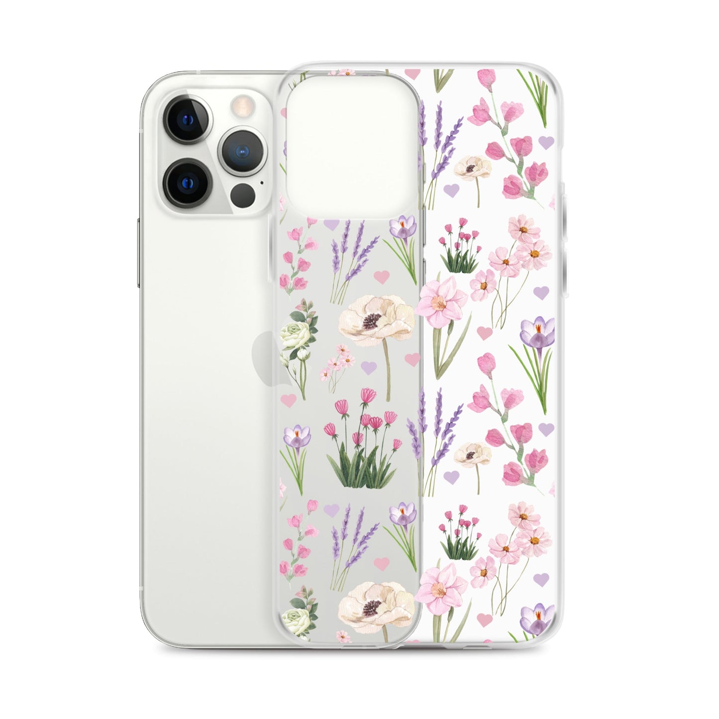 Purple Garden Clear iPhone Case