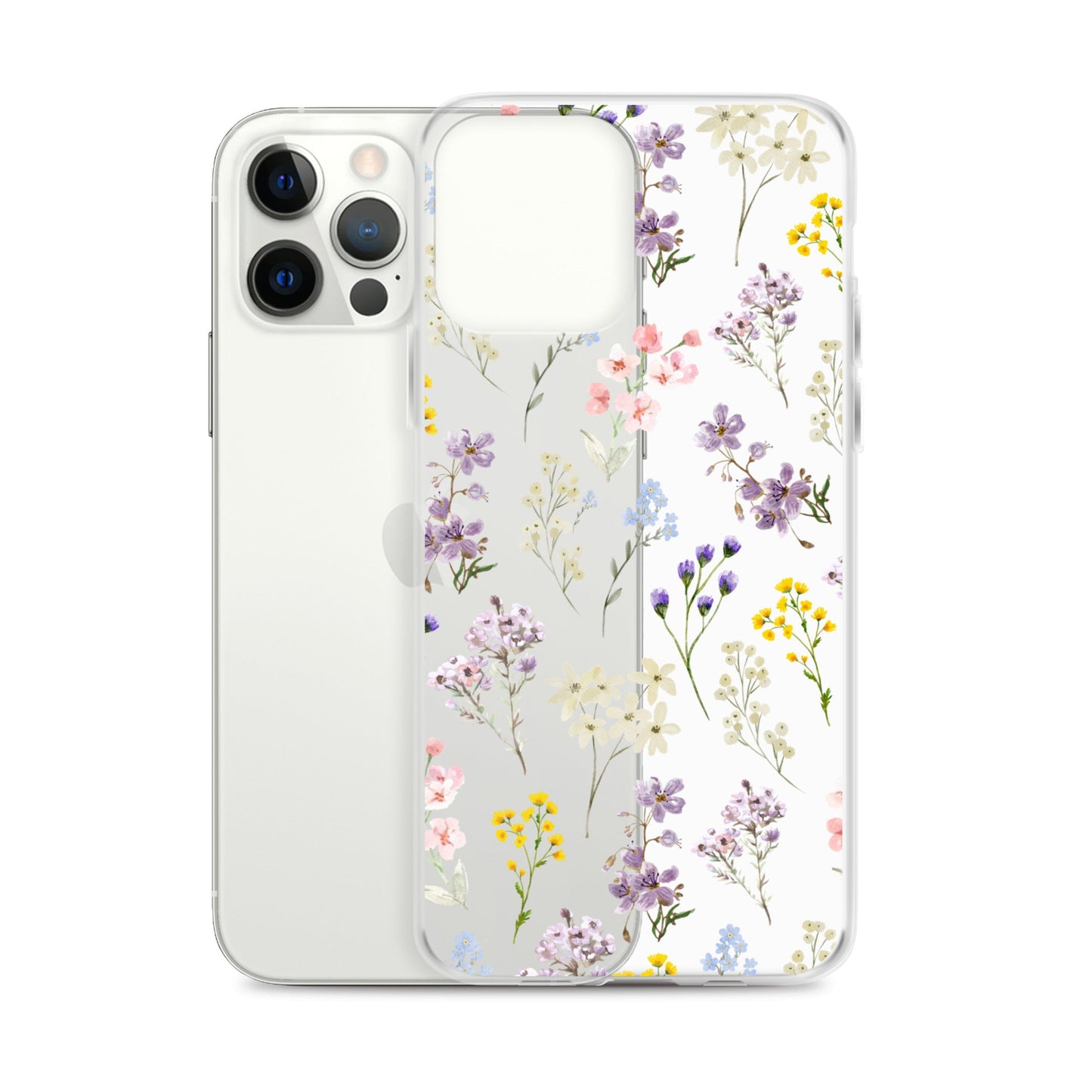 Watercolor Garden Clear iPhone Case