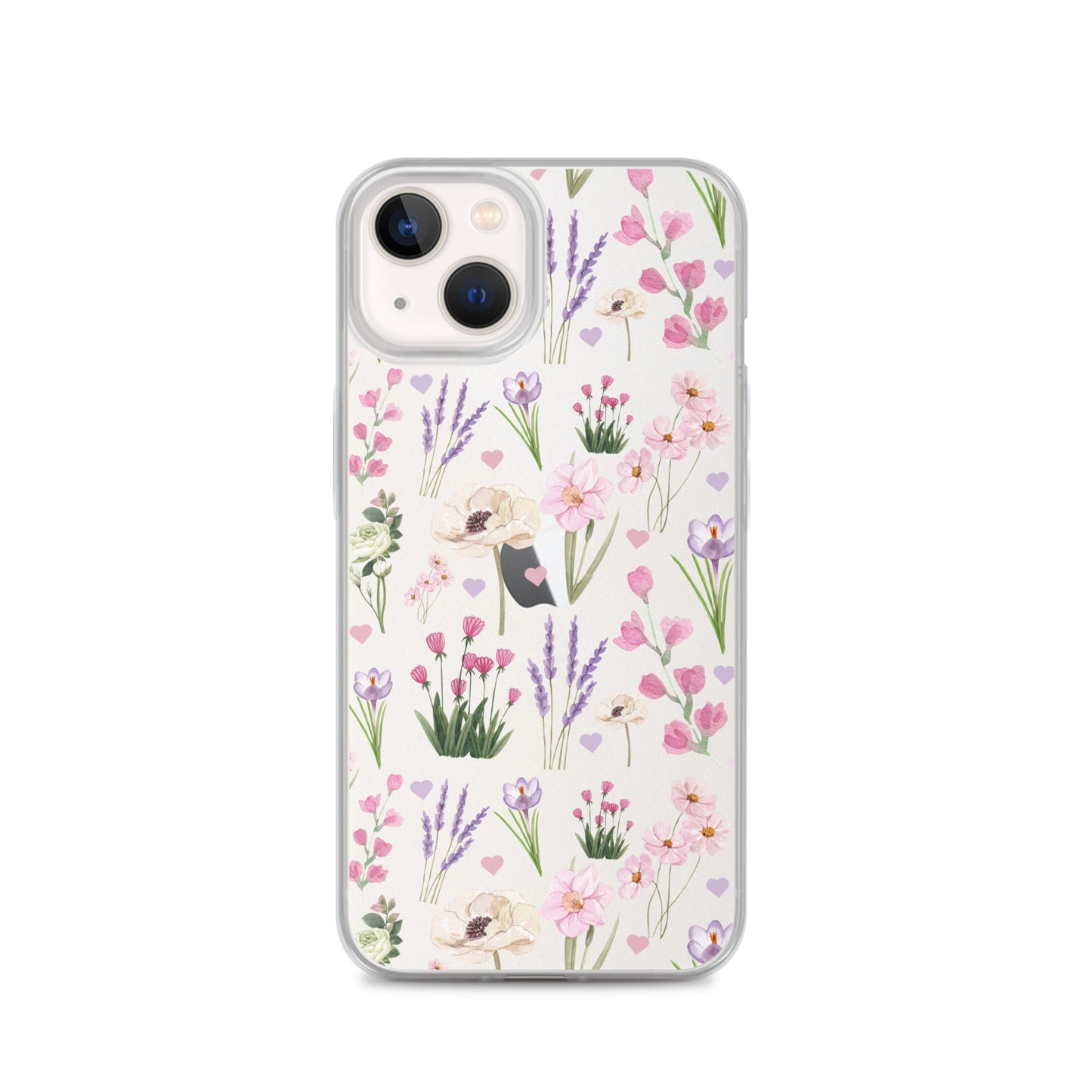 Purple Garden Clear iPhone Case