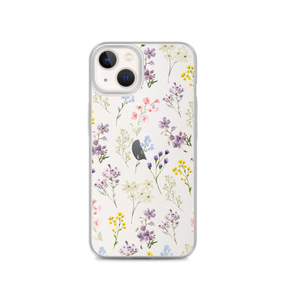 Watercolor Garden Clear iPhone Case