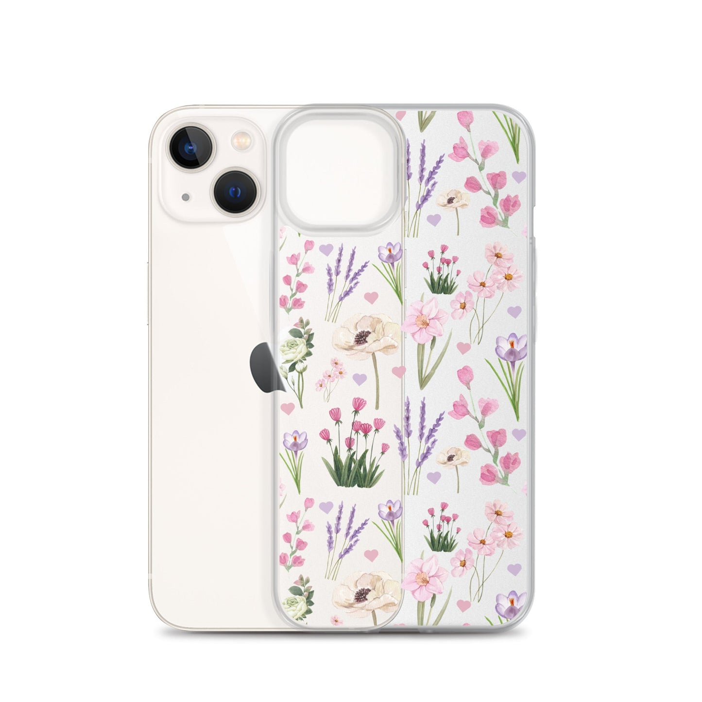 Purple Garden Clear iPhone Case