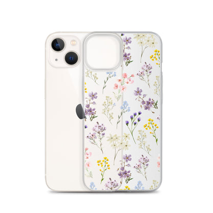Watercolor Garden Clear iPhone Case
