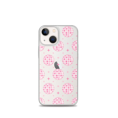 Pink Disco Clear iPhone Case