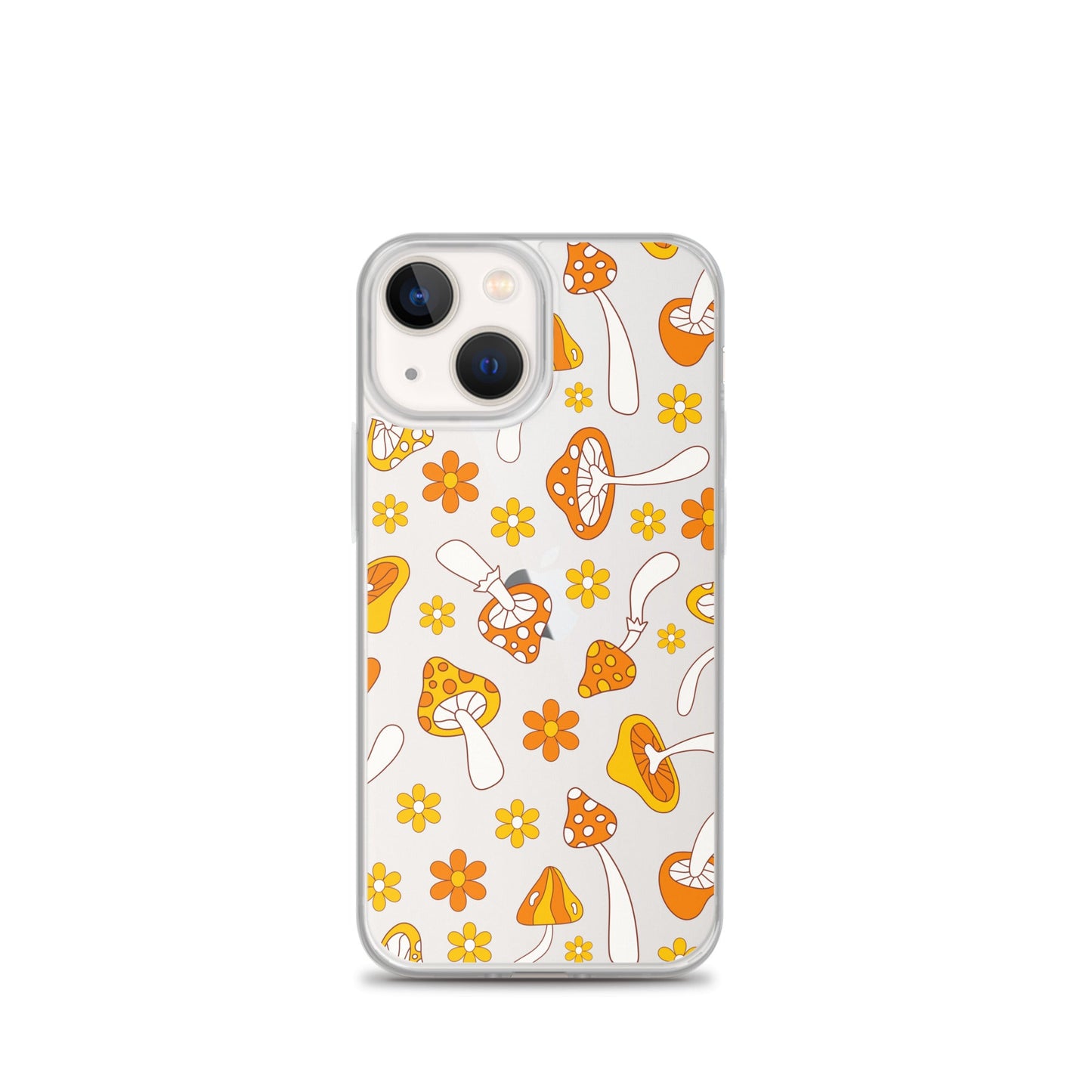 Retro Mushrooms Clear iPhone Case