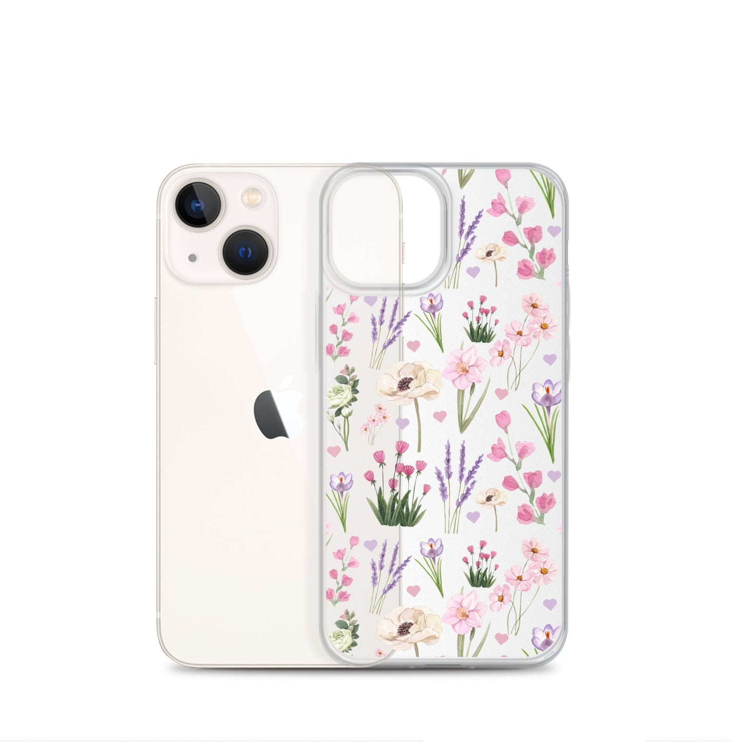 Purple Garden Clear iPhone Case