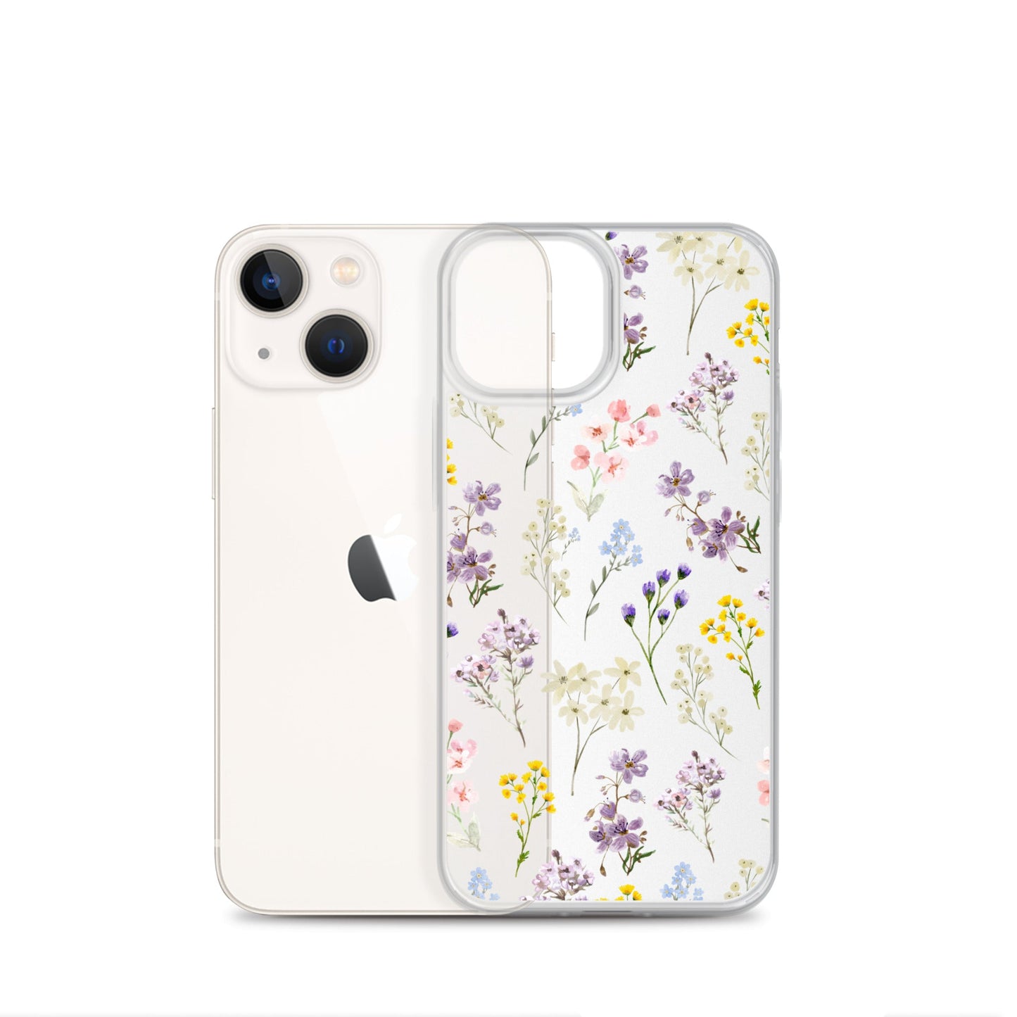 Watercolor Garden Clear iPhone Case