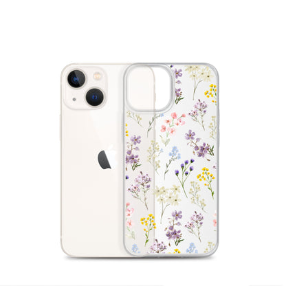 Watercolor Garden Clear iPhone Case