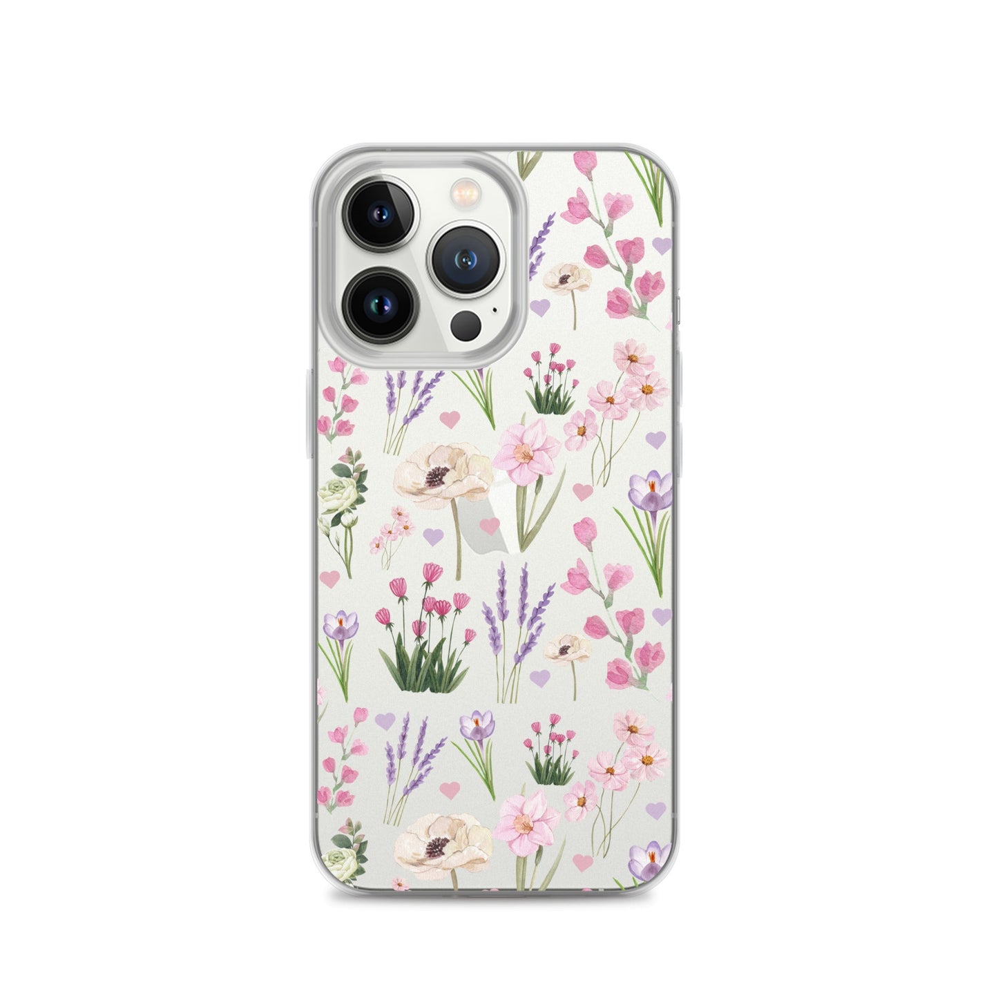 Purple Garden Clear iPhone Case