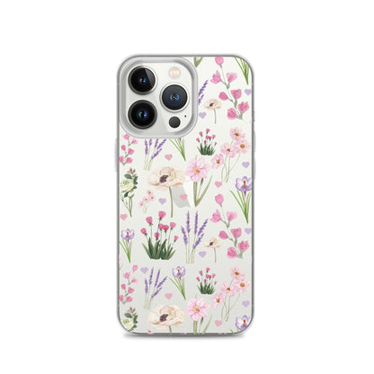 Purple Garden Clear iPhone Case