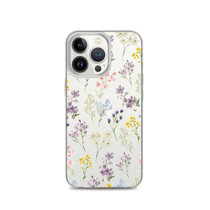Watercolor Garden Clear iPhone Case