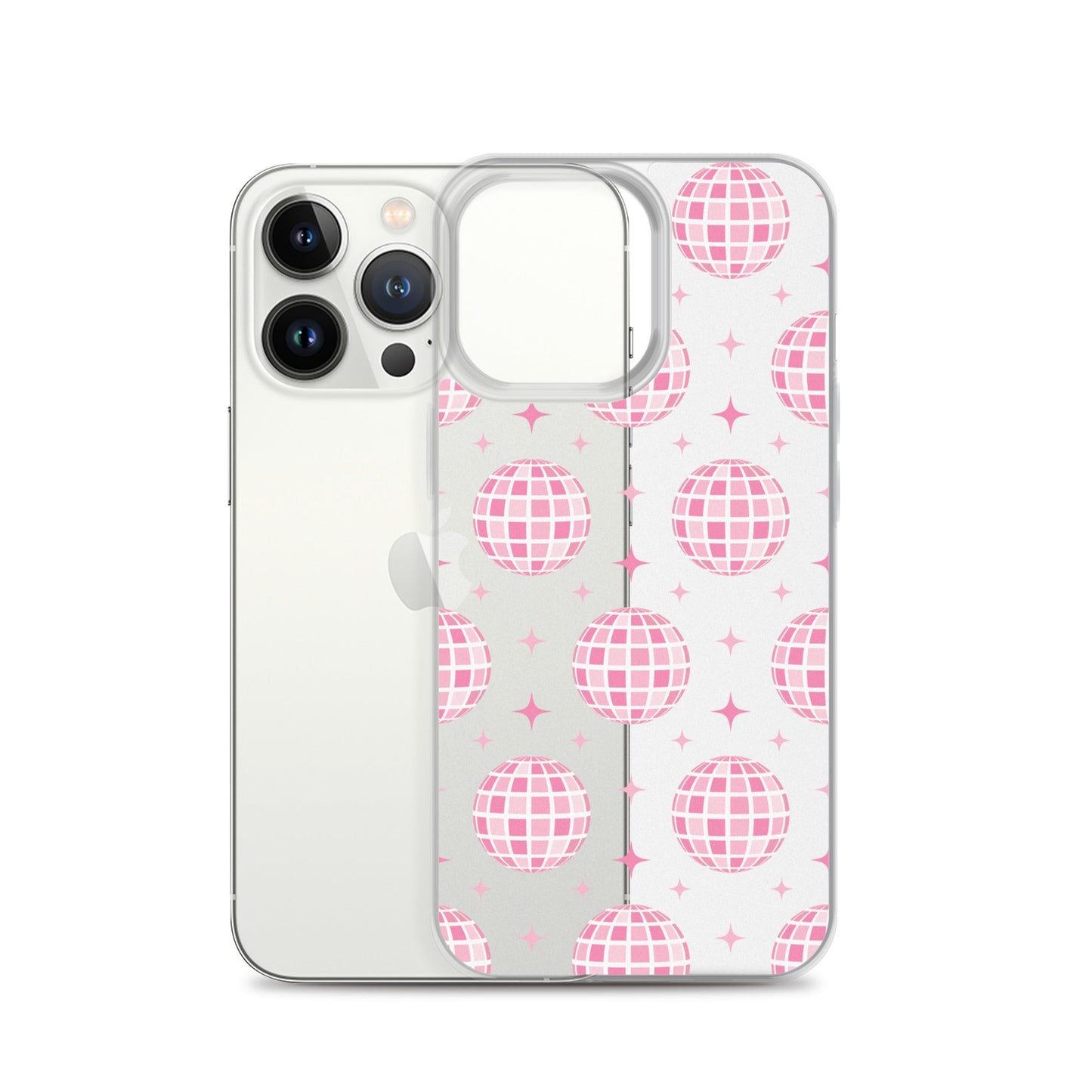 Pink Disco Clear iPhone Case
